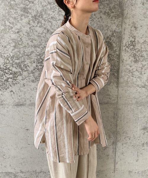 「select MOCA by son」 長袖ブラウス FREE ナチュラル レディース select MOCA by son」 長袖ブラウス FREE ベージュ レディース