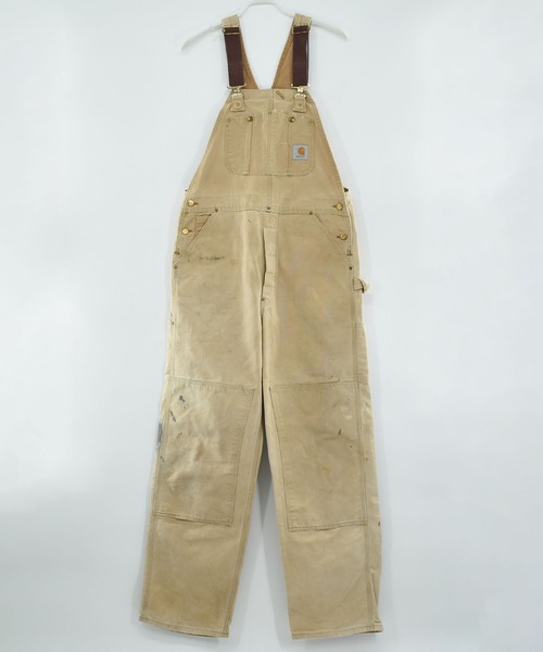 状態良好　carhartt USA製　オーバーオール　ダブルニー 36×32 90's Carhartt ダブルニー ブラウンダック オーバーオール USA製