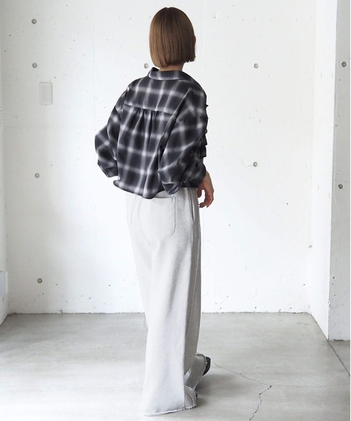 tiptop（ティップトップ） ブラウス シャツ チェック段々フリルシャツ