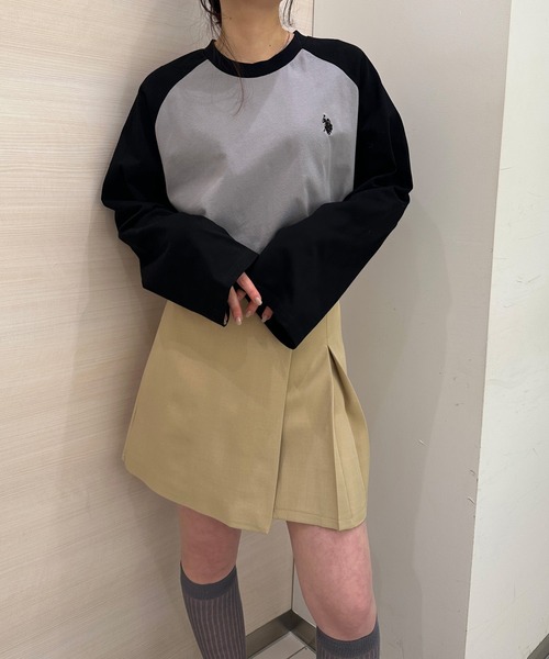 「U.S. POLO ASSN.」 長(zhǎng)袖カットソー M オフホワイト レディース
