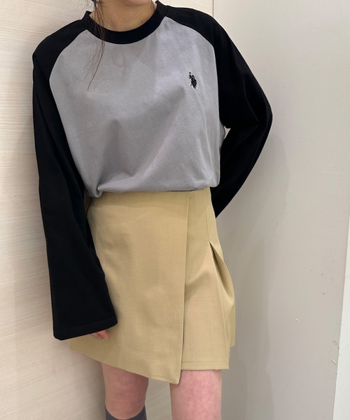「U.S. POLO ASSN.」 長(zhǎng)袖カットソー M オフホワイト レディース