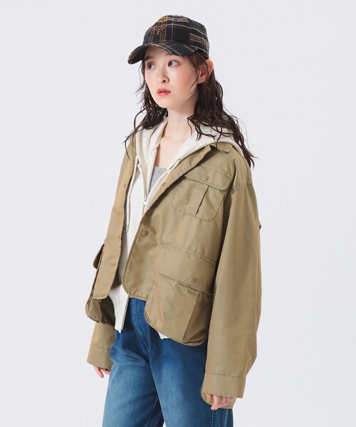 BEAMS BOY ミリタリージャケット モッズコート シャンブレー