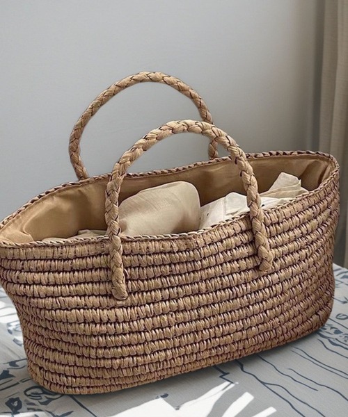 KHOKHO ★カゴバッグ★ suppli mohh かごバッグ カゴバッグ 横長カゴバッグ : ZOZOTOWN