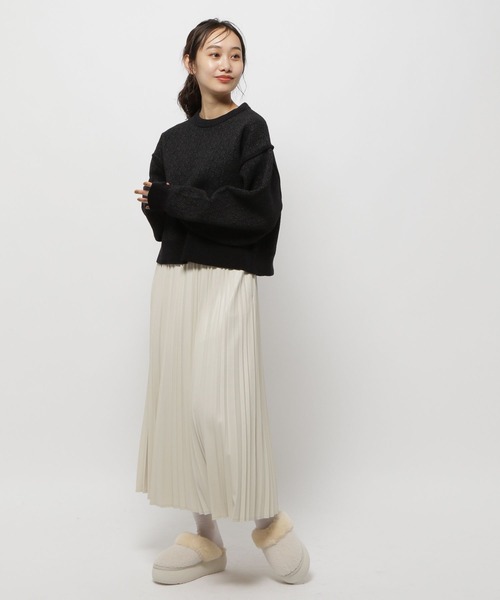 「niko and...」 長袖ニット LARGE グリーン レディース_画像9