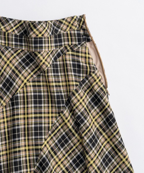 MAISON SPECIAL（メゾンスペシャル） スカート Random Plaid Flare