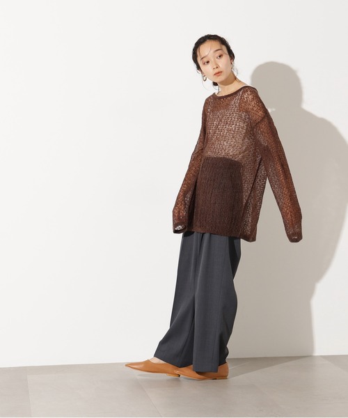 ニット セーター モヘヤブレンドオーバーニット レディース N.Natural Beauty Basic ニット セーター モヘヤブレンド