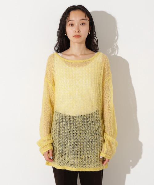 ニット セーター モヘヤブレンドオーバーニット レディース N.Natural Beauty Basic ニット セーター モヘヤブレンド
