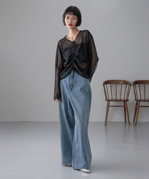 「LOWRYS FARM」 デニムパンツ LARGE ブルー レディース