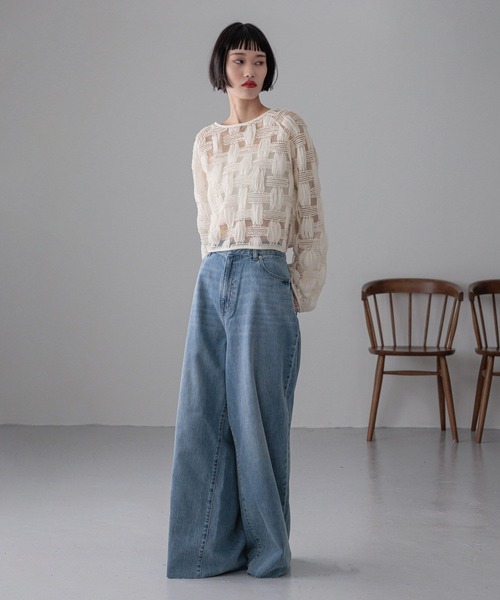「LOWRYS FARM」 デニムパンツ LARGE ブルー レディース