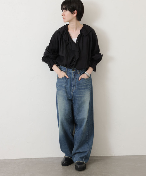 ブラウス シャツ 「追加3」フレンチリネン フリルパフブラウス レディース JOURNAL STANDARD LUXE ブラウス シャツ 「追加3」フレンチ