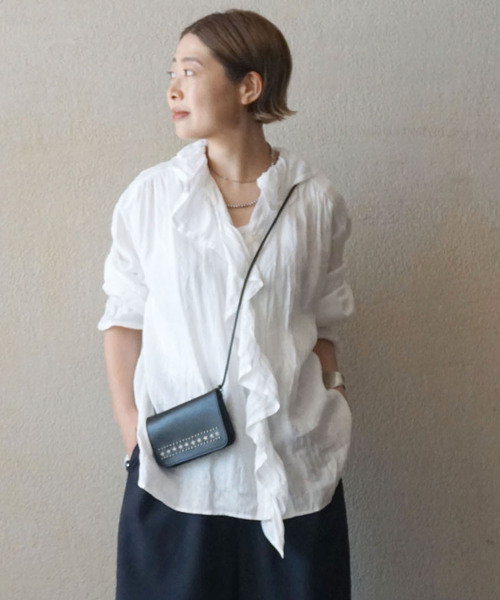 ブラウス シャツ 「追加3」フレンチリネン フリルパフブラウス レディース JOURNAL STANDARD LUXE ブラウス シャツ 「追加3」フレンチ