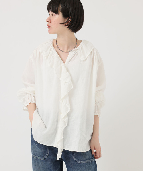 Drawer - 3Mbow.a PAHU BLOUSE パフブラウス 2way puff sleeve ribbon blouse WHITE | IPSUM