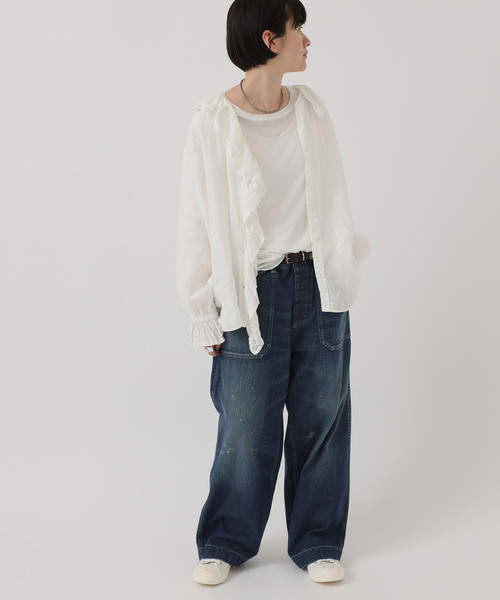journal standard luxe フレンチリネン フリルパフブラウス journal standard luxe｜《追加予約3》フレンチリネン フリル