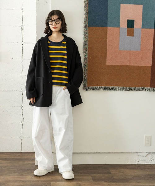 「niko and...」 テーラードジャケット LARGE モカ レディース