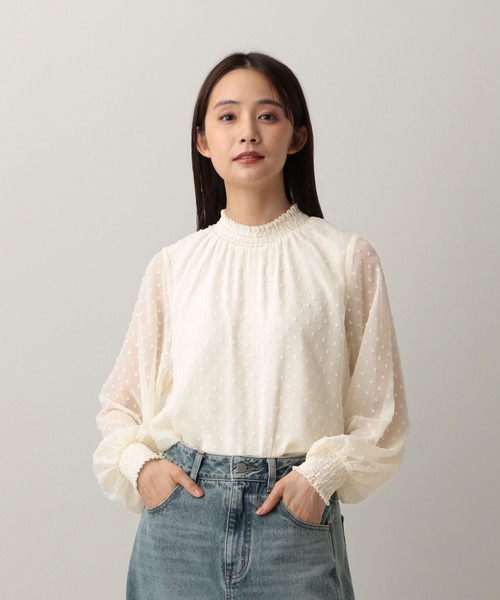 ブラウス シャツ シャーリング メロー シャツ レディース GLOBAL WORK ブラウス シャツ MATINEE LINE/シャーリング