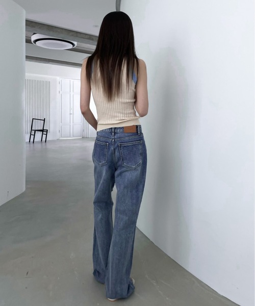「Didot.showroom」 ダメージ加工デニムパンツ M ブルー レディース