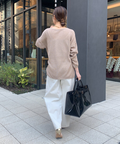 「DouDou」 ダメージ加工デニムパンツ MEDIUM ブルー レディース_画像6