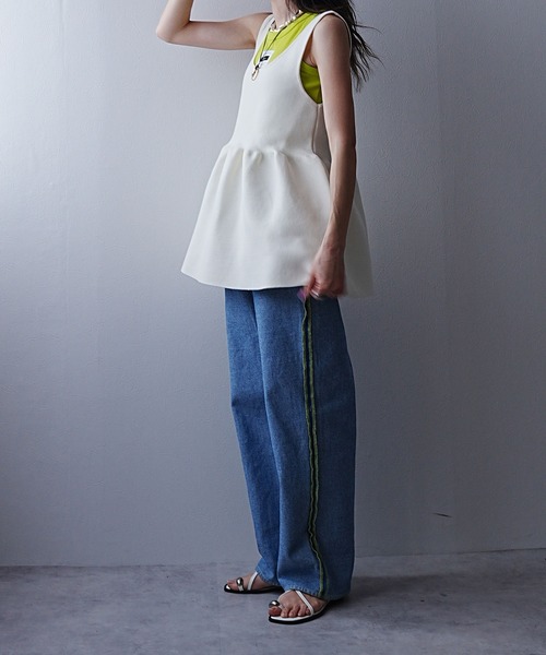 「bohmal」 ノースリーブトップス FREE レッド レディース_画像2