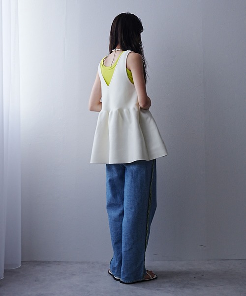 「bohmal」 ノースリーブトップス FREE レッド レディース_画像3