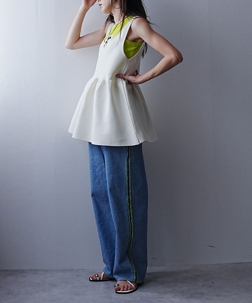 「bohmal」 ノースリーブトップス FREE レッド レディース_画像4