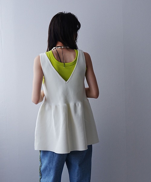 「bohmal」 ノースリーブトップス FREE レッド レディース_画像7