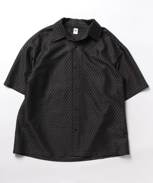「EDIFICE LA BOUCLE」 半袖シャツ 2 チャコールグレー メンズ_画像2