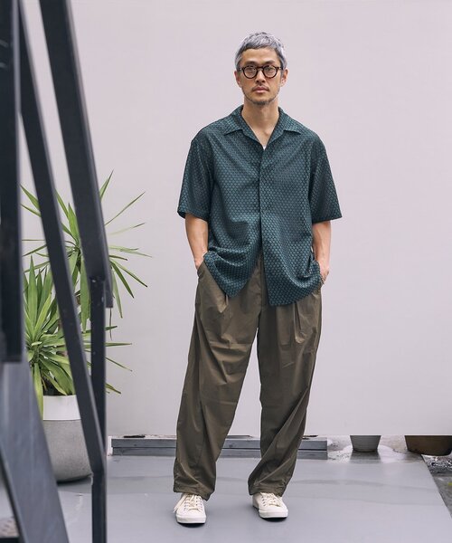 「EDIFICE LA BOUCLE」 半袖シャツ 2 チャコールグレー メンズ_画像5