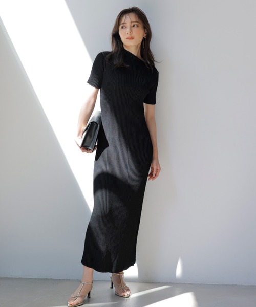 anuans（アニュアンス） ニットワンピース FREE ブラウン レディース