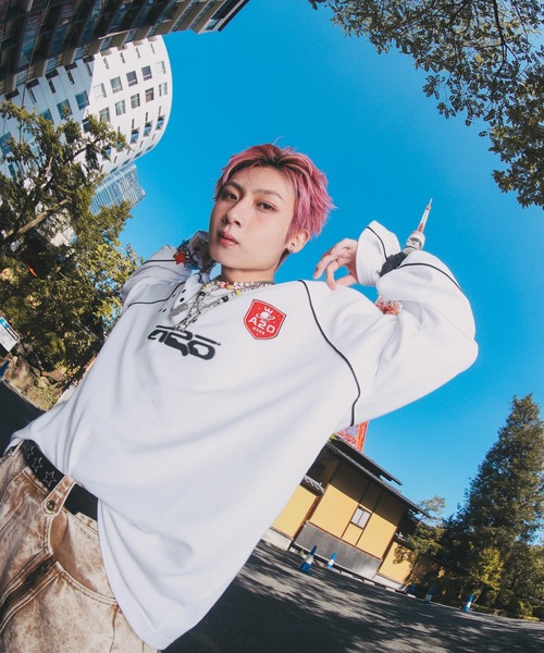 a2o tシャツ 「a2o」パイピングゲームシャツ（ロンT） メンズ