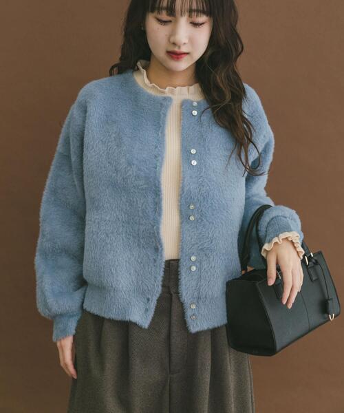 【candy..★】カーディガン、ライトブルー、ページ2枚まとめ ITEMS URBANRESEARCH（アイテムズ アーバンリサーチ） カーディガン