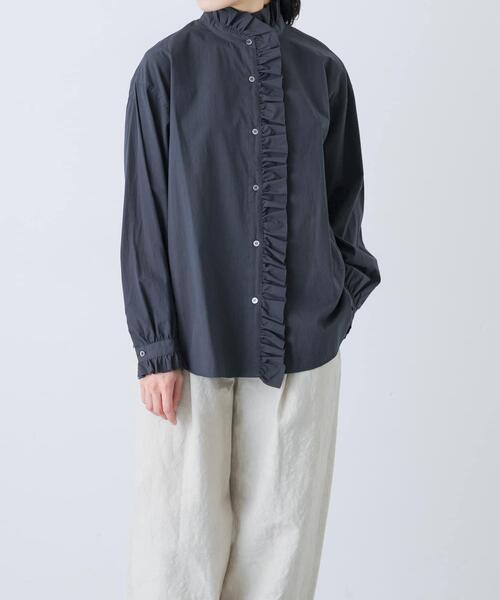 かぐれ ブラウス シャツ Ruffle collar shirt レディース : ZOZOTOWN