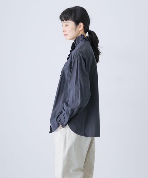 かぐれ ブラウス シャツ Ruffle collar shirt レディース : ZOZOTOWN