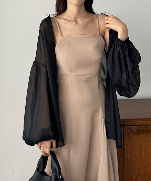 「Louere」 長袖ブラウス LARGE ブラック レディース_画像8