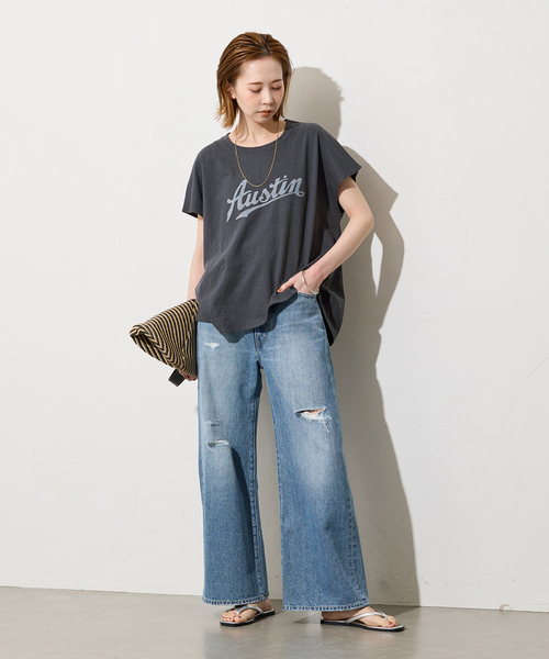 「RIDING HIGH」 半袖Tシャツ FREE ホワイト レディース_画像3