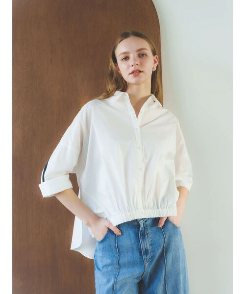 「Editt by YECCA VECCA」 7分袖シャツ FREE ベージュ レディース_画像5