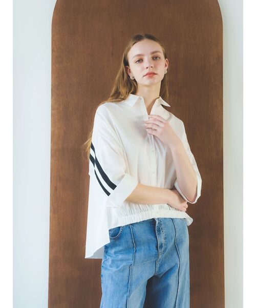 「Editt by YECCA VECCA」 7分袖シャツ FREE ベージュ レディース_画像6