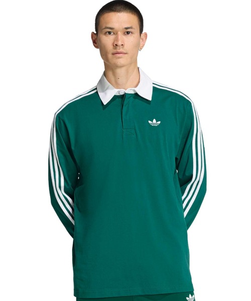 adidas（アディダス） ポロシャツ adidas 3-STRIPES RUGBY LONGSLEEVE