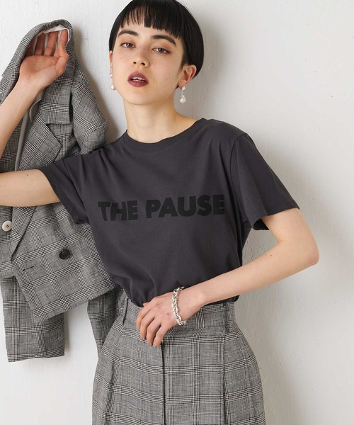「THE PAUSE」 半袖Tシャツ FREE チャコールグレー レディース_画像3