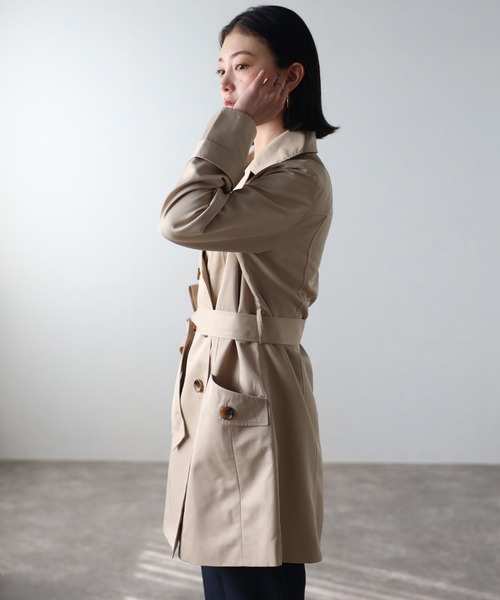 「RIRIYANO」 トレンチコート - ライトベージュ レディース_画像6