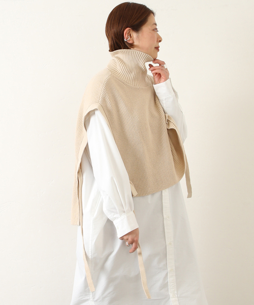 「JOURNAL STANDARD LUXE」 ニットベスト - ブラック レディースの画像