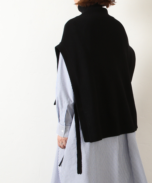 「JOURNAL STANDARD LUXE」 ニットベスト - ブラック レディースの画像