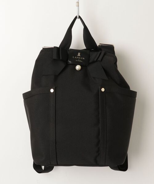 LANVIN en Bleu」 ワンポイントリュック - ブラック レディース 【公式 