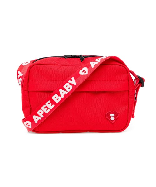 【希少】A BATHING APE ショルダーバッグ レッド APEE ショルダーバッグ バッグ HEART BADGE CROSSBODY MINI BAG #1