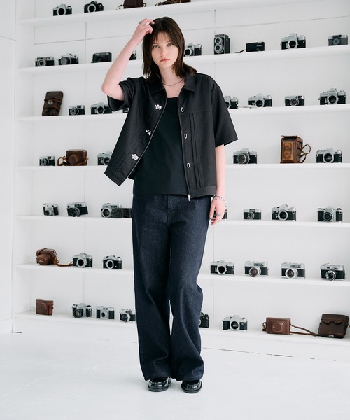 selle glant（セレグランテ） シャツ DENIM-LIKE TOGGLE BUCKLE SHIRT 