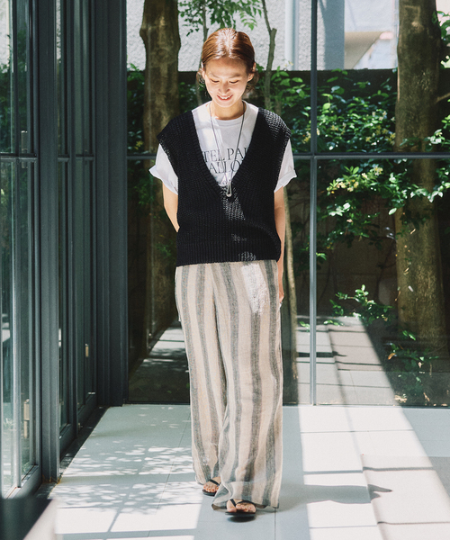 FRAMeWORK（フレームワーク） ニット セーター PL/LINEN Vネックベスト