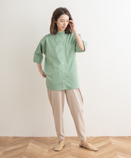 「Kelen」 7分袖ブラウス M ライトグリーン レディース_画像9