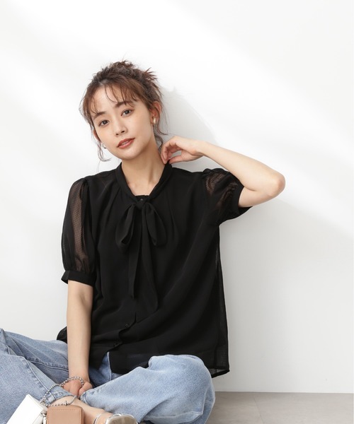 「N.(N. Natural Beauty Basic)」 半袖ブラウス MEDIUM ホワイト レディース_画像9