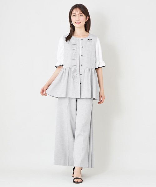 「TO BE CHIC」 ノースリーブチュニック 38 グレー レディース_画像3