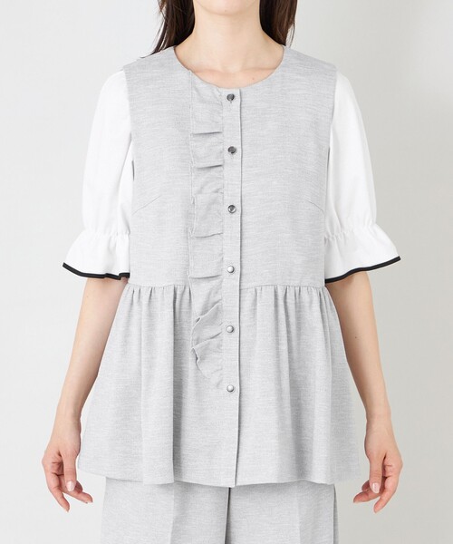 「TO BE CHIC」 ノースリーブチュニック 38 グレー レディース_画像5