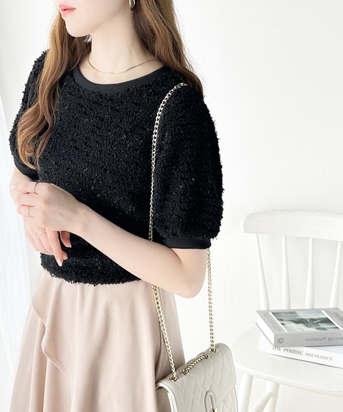 「mily bilet」 半袖カットソー LARGE アイボリー レディース_画像2
